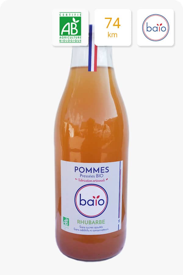 Jus de Pommes Rhubarbe Baio 1L